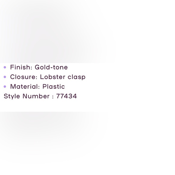 Claire's Green Pink Purple Heart Beads Faux Rhinestone Necklace, Gold-tone Chain - Picture 8 of 8